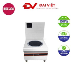 Bếp hầm đơn điện từ 5kw mặt phẳng kính tròn 600x700x550mm