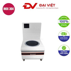 Bếp hầm đơn điện từ 8kw mặt phẳng kính tròn 700x800x550mm