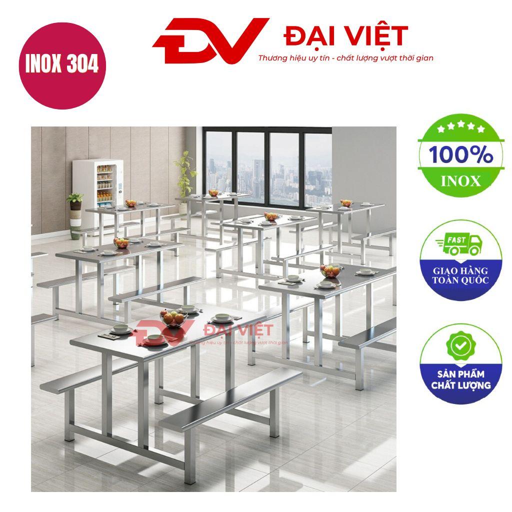 Bộ bàn ghế inox dài