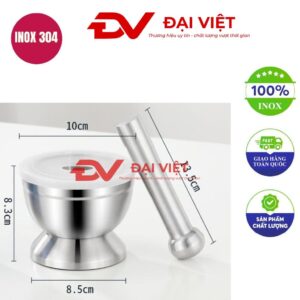 bộ cối chày inox 10x8.3cm