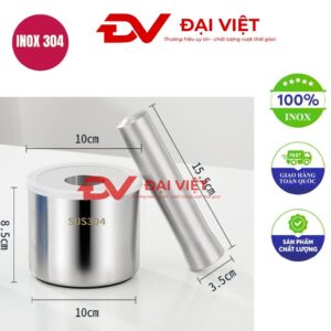 bộ cối chày inox 10x8.5cm