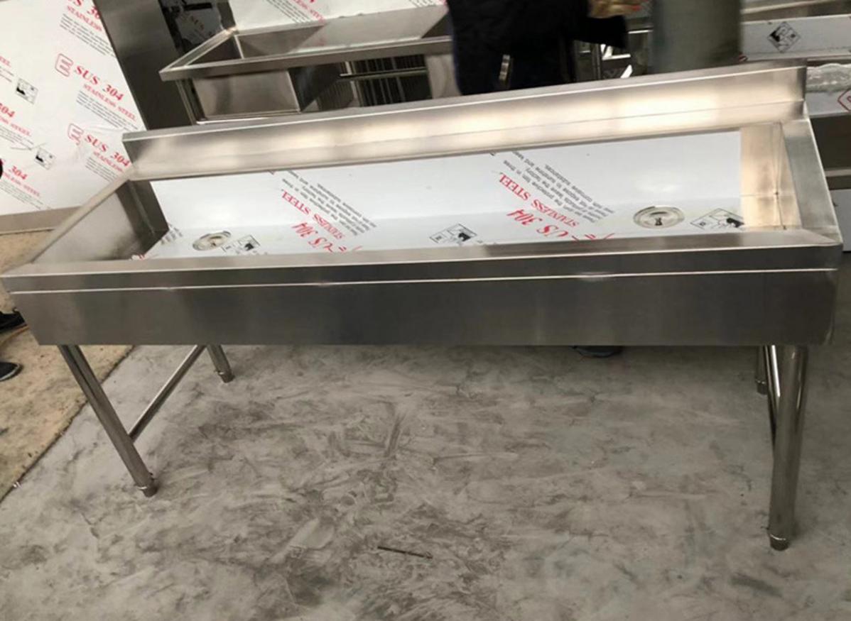 Bộ xiphong và rọ lọc rác inox đi kèm chậu rửa công nghiệp 2 hố CKDV-3591