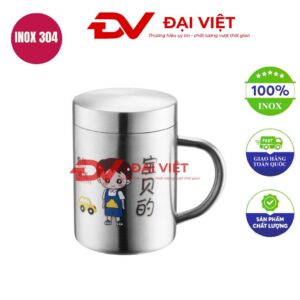 ca inox có nắp cho bé 7.5x10.8cm