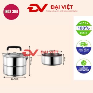 camen inox 2 ngăn 14x17cm