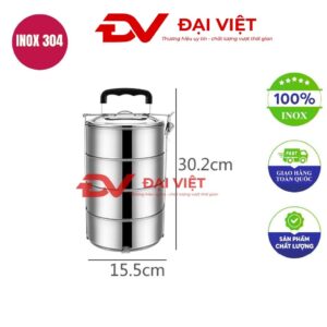 camen inox 4 ngăn 15x30cm