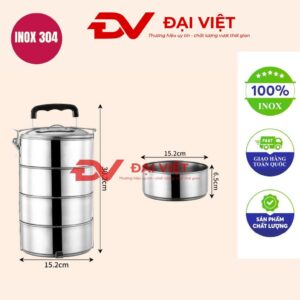 camen inox 4 ngăn 16x30cm