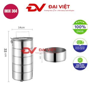 camen inox 5 ngăn 14x33cm