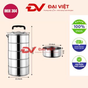 camen inox 5 ngăn 14x34cm