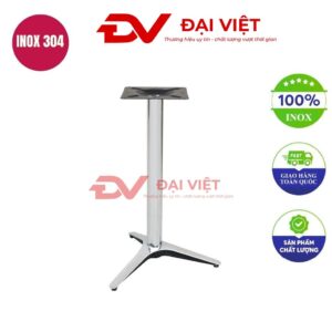 chân bàn inox 4 chấu 450x720mm