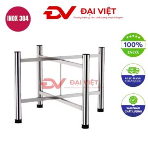 chân bàn inox chữ nhật xếp gọn