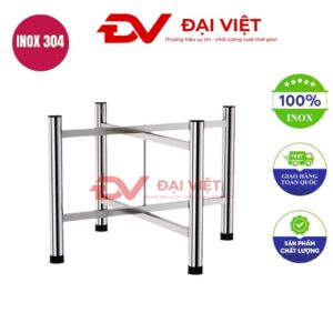 chân bàn inox chữ x 180x75cm
