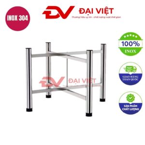 chân bàn inox chữ x xếp gọn 110x125cm