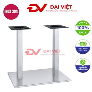 chân bàn inox đôi 700x400x720mm