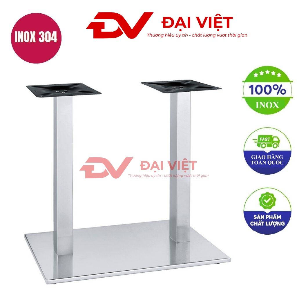 chân bàn inox đôi 700x400x720mm