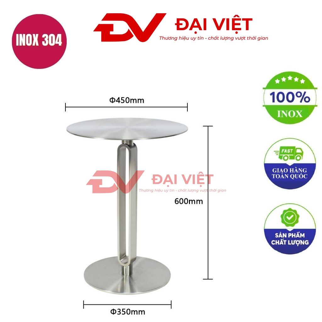 chân bàn inox tròn 2 mặt 350x600mm
