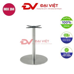 chân bàn inox tròn 450x720mm