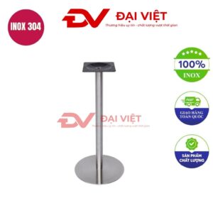 chân bàn inox vuông 250x250x1000mm