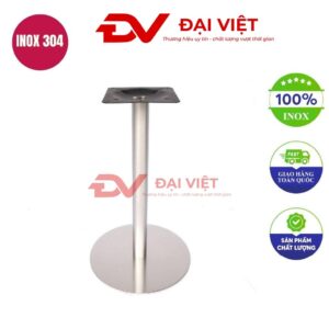chân bàn inox vuông 350x350x1000mm