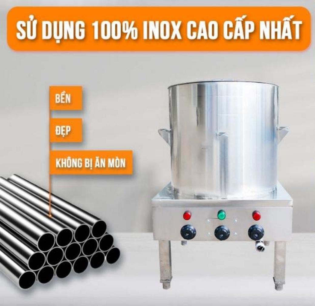 Chất liệu inox bền bỉ độ dày 0.6mm đến 1.2mm cùng van xả đáy tiện dụng