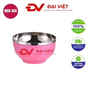 chén inox 304 2 lớp