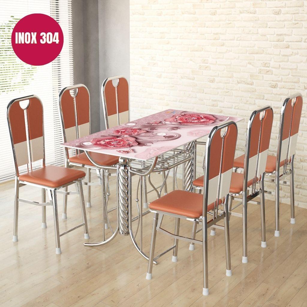 Thiết kế mặt kính cường lực 2 tầng tối ưu không gian sắp xếp cho bàn ăn GC01