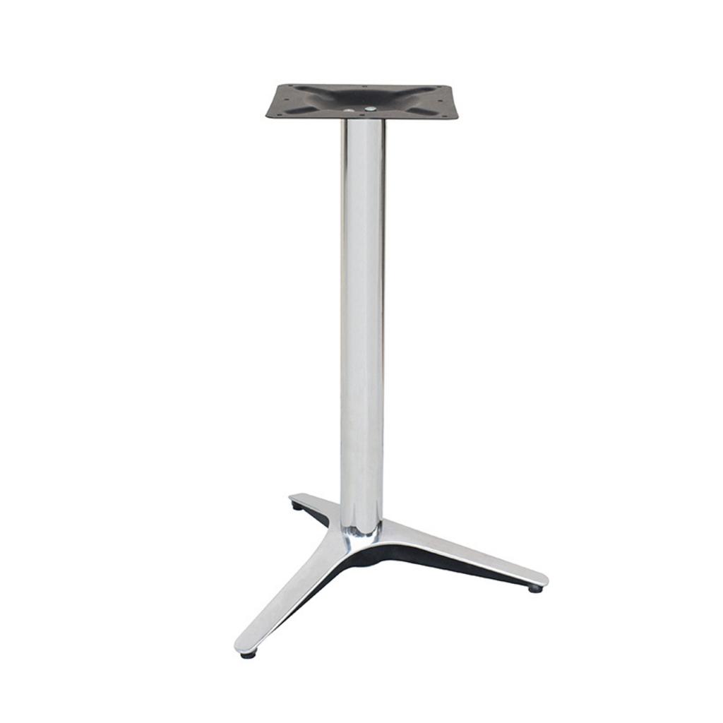 Chân bàn inox vuông 300x300x720mm kết hợp linh hoạt cùng mặt bàn gỗ và mặt đá