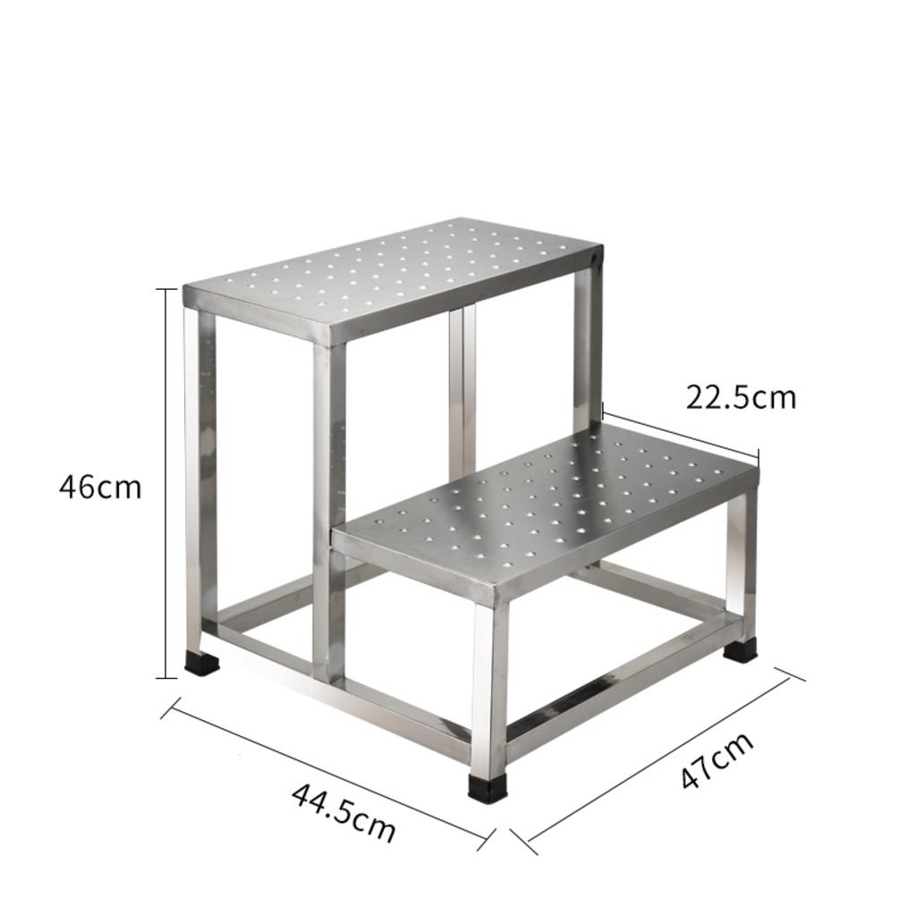 Khung bậc tam cấp inox 3 bậc chịu lực chắc chắn với tải trọng kiểm định 150kg