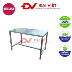 Bàn bếp inox 150x60x150cm