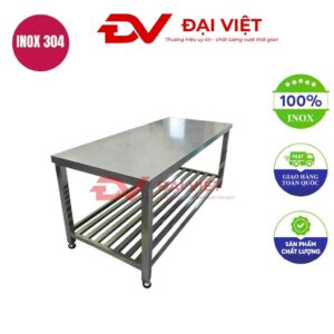 Bàn bếp inox 180x70x75cm