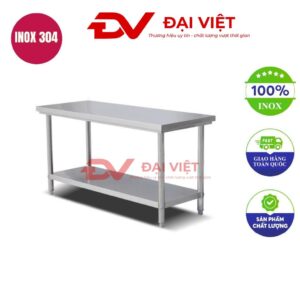 bàn bếp inox 2 tầng 100x60x85cm