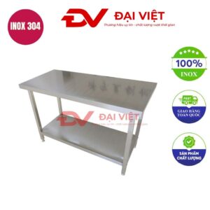 bàn bếp inox 2 tầng 120x60x80cm