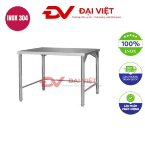 Bàn bếp inox 2 tầng 120x80x80cm