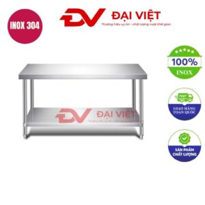 Bàn bếp inox 2 tầng 150x80x85cm