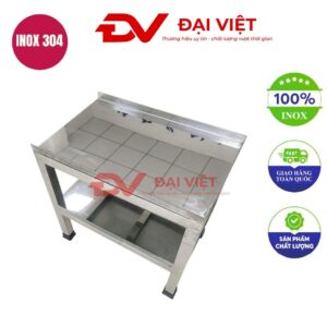 Bàn bếp inox 2 tầng 180x60x80cm