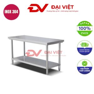 bàn bếp inox 2 tầng 60x40x85cm
