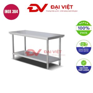 bàn bếp inox 2 tầng 80x50x85cm