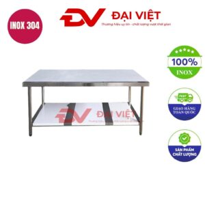 Bàn bếp inox 90x60x75cm