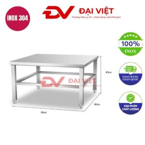 bàn inox chữ nhật 60x60x45cm