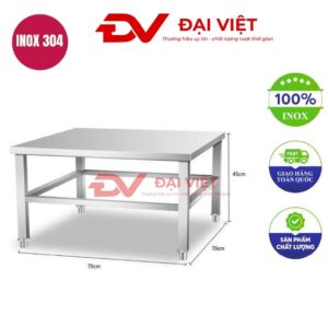 bàn inox chữ nhật 70x70x45cm