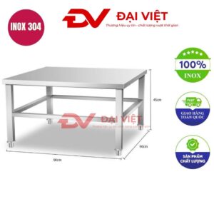 bàn inox chữ nhật 90x90x45cm