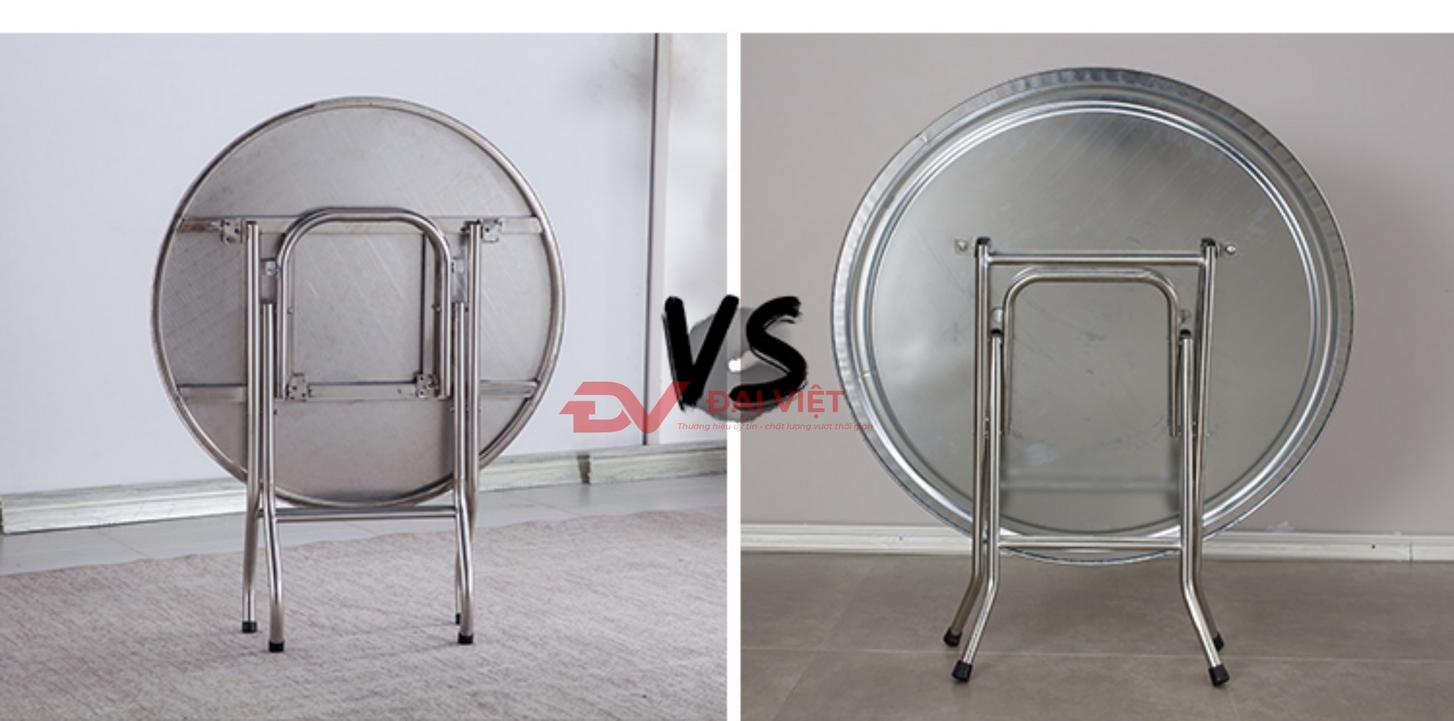 Khung chân hộp inox 40x40mm và thanh giằng tăng cứng 25x25mm chịu lực chắc chắn