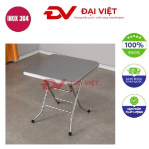bàn inox vuông 80x80x72cm