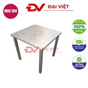 bàn inox vuông 80x80xcm