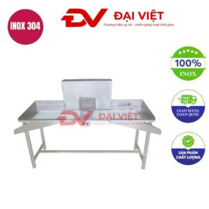 bàn sơ chế inox 150x60x80cm