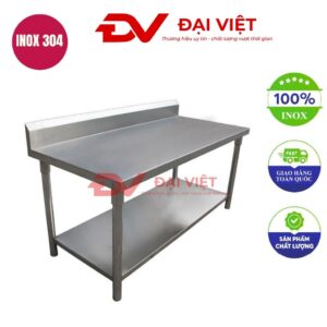 Bàn sơ chế inox 2 tầng 180x70x80cm