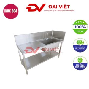 Bàn sơ chế inox 2 tầng 900x300mm