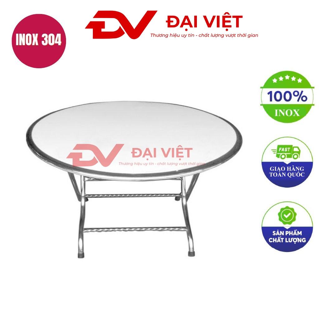 bàn tròn inox chân thấp 1400x750mm