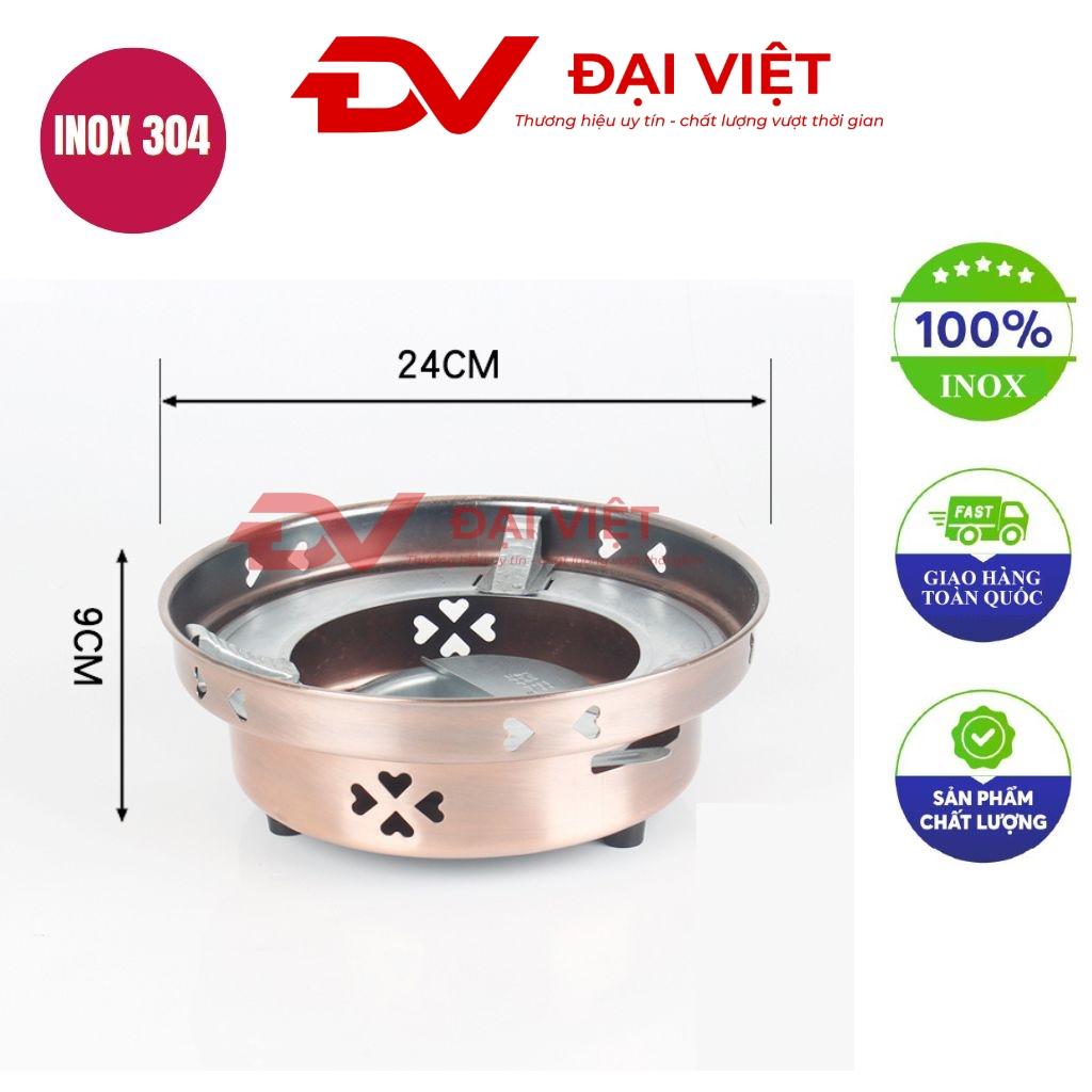 bếp cồn inox tròn 24x9cm