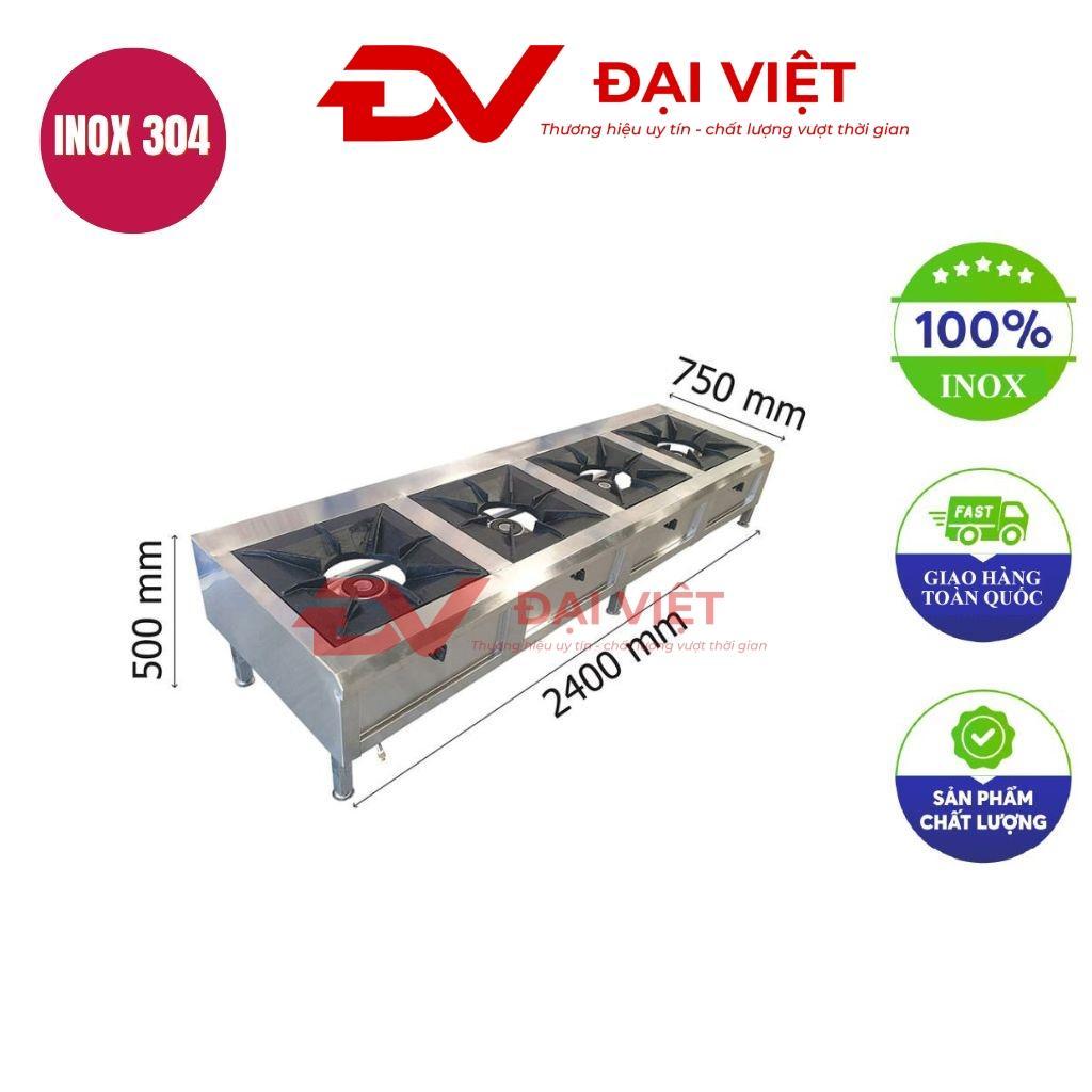 Tổng thể thiết bị bếp nướng gas công nghiệp CKDV-11 gia công từ inox 304 tại xưởng Cơ Khí Đại Việt